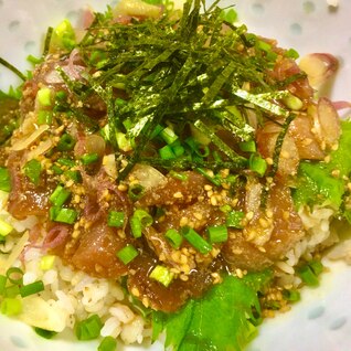 ミョウガたっぷり！カツオの漬け丼！